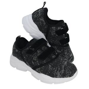 EIGHT KM European Designer Boys/Girls Pre-owned Gray/Black Sneakers - sz. 13C